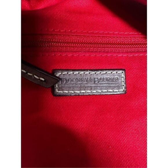 DOONEY & BOURKE SIGNATURE MONOGRAM BLACK GREY EAST/WEST SLOUCH SATCHEL BAG - Picture 13 of 16